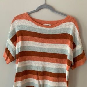 Madewell Short Sleeve Sweater Material Top